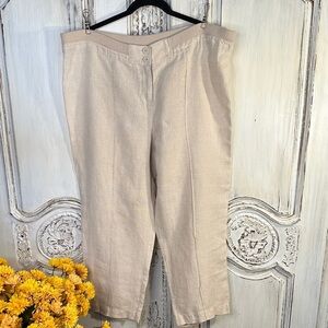 Chico’s Beige 100% Linen Pants